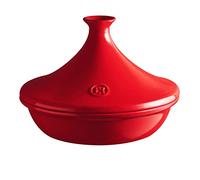 Emile Henry Tajine 32,5 cm - Céramique Flame - Cuisson Douce et Saveurs Préservées - Tous Feux & Four - Coloris Grand Cru - Fabriqué en France