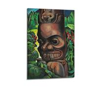 Emily Carr Affiche d'art sur toile représentant un totem d'ours grizzli, Angidah, Nass River 40 x 60 cm