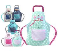 Emily's Check Set de tablier enfant - Tablier de cuisine & gant de cuisine ou toque de chef pour enfants
