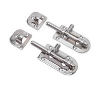 Eminchu 2 Pièces Verrou à Glissière pour Bateaux, Camping-Cars, Portes, | Serrure coulissante en acier inoxydable 316 de qualité Marine, finition miroir polie, porte d\'armoire de trappe de fenêtre