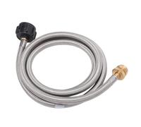 Eminchu Adaptateur de Tuyau de Gaz de 1,5 M pour Chauffage Buddy, Rallonge en Acier Inoxydable Durable, Connecte des Réservoirs de Gaz de 1 LB à 20 LB pour Les Grillades en Plein Air, Installation