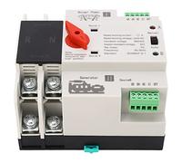 Eminchu Commutateur de Transfert Automatique pour une Alimentation Fiable, Commutateur de Transfert Ignifuge à Double Puissance 2P pour Boîtier PC de Maison et de Bureau (125A)