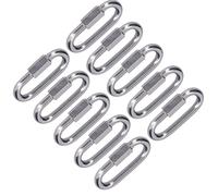 Eminchu Connecteur à Maillons Rapides en Acier Inoxydable, Solide et Durable, Installation Facile pour le Camping et la Randonnée, 10 Pièces (M4)