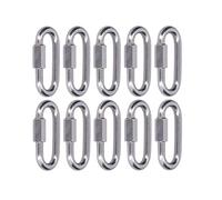 Eminchu Connecteur à Maillons Rapides en Acier Inoxydable, Solide et Durable, Installation Facile pour le Camping et la Randonnée, 10 Pièces (M8)