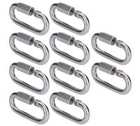 Eminchu Connecteur à Maillons Rapides en Acier Inoxydable, Solide et Durable, Installation Facile pour le Camping et la Randonnée, 10 Pièces (M3.5)