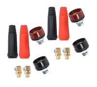 Eminchu Connecteur de Panneau de Câble de Soudage, Ensemble de Douilles à Montage Rapide pour une Alimentation électrique Fiable, ABS Durable Rouge et Noir, Idéal pour un Usage Professionnel, 12