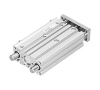 Eminchu Cylindre Pneumatique, Cylindre de Tige de Guidage en Alliage D'aluminium, Fonction à Double Effet pour les Projets D'automatisation, Alésage de 16 Mm, Course de 75 Mm, 1 unité