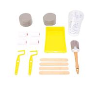 Eminchu Ensemble Pinceau et Rouleau avec 4 Mini Rouleaux en Mousse | Fournitures de Rénovation Domiciliaire pour la Mise à Jour des Armoires et des Meubles, Doublure de Plateau en PP