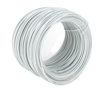 Eminchu Fil D'attache de Barres D'armature Solide et Flexible pour le Jardinage et L'amélioration de L', Fer galvanisé de Type Plat 0,55 PVC 85 M (WHITE)
