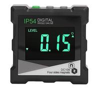 Eminchu Jauge D'angle Numérique Niveau électronique élégant avec écran LCD rétroéclairé pour une Mesure de Précision dans les Projets de Menuiserie et de Bricolage, Couleur Noire, 1 unité