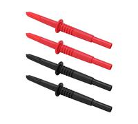 Eminchu Jeu de Sondes de Test Multimètre pour Capteurs Automobiles, avec Pointe de Lanterne en Laiton et Fiche Banane de 4 Mm, 4 Unités Rouge et Noir