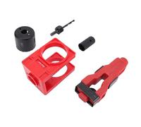 Eminchu Kit d'installation de Serrure de Porte, Outil à Mortaise pour Loquets de Porte, Pêne Dormant et Bouton de, Kit de Scie Cloche avec Gabarit de Guides, adapté pour Percer des Portes en Bois