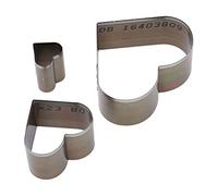 Eminchu Lot de 3 Matrices de Découpe en Forme de Cœur, en Acier Durable à Haute Teneur en Carbone pour L'artisanat du Cuir, Parfait pour les Ceintures et les Sacs