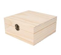 Eminchu Mallette de Rangement D'huiles Essentielles en Pin Naturel, Organisateur Sûr pour la Maison et Les Voyages, Support Durable 7.36x7.36x3.42 Pouces