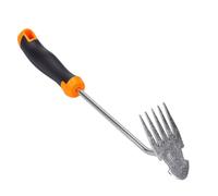 Eminchu Outil de Désherbage Manuel, Outil de Désherbage Manuel de Jardin en Acier Inoxydable | avec poignée ergonomique antidérapante de 36 cm, désherbeur manuel à 4 dents pour les jardiniers de parterres de fleurs de