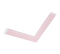 Eminchu Règle Carrée Durable Transparente en Forme de L pour des Mesures Précises Outil de Bricolage 1 X