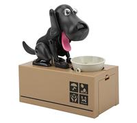 Eminchu Tirelire Robotique pour Chien, Tirelire Automatique, Banque de Mouvement avec Design Mange-Sauve, Idéale pour Les Enfants à Partir de 3 Ans (Black)