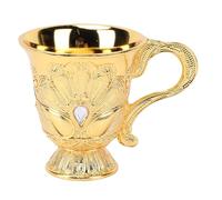Eminchu Verre à Vin en Métal Rétro, Design élégant, Calice à Vin Multifonctionnel pour la Maison, Vitrine de Bar, Alliage de Zinc, 1 Pièce (Poignée Or)