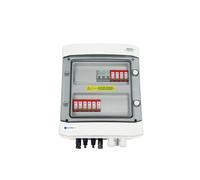 EMITER EM-102_DCAC Tableau de distribution DCAC, IP65, SPD DC Dehn 1000V type 2, 2 x chaîne PV, 2 x MPPT, SPD AC Dehn type 2, 20A 3-F