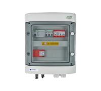EMITER EM-1101_DCAC Tableau de distribution DCAC, IP65, SPD DC Dehn 1000V type 1+2, 1 x chaîne PV, 1 x MPPT, SPD AC Dehn type 1+2, 10A 3-F, RCD type A 40A/300mA