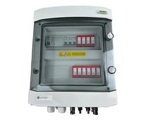 EMITER EM-1346_DCAC Tableau de distribution DCAC, IP65, SPD DC Dehn 1000V type 2, 2 x chaîne PV, 2 x MPPT, SPD AC Dehn type 2, 25A 3-F, RCD 40A/300mA