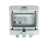 EMITER EM-264N_AC Tableau de distribution AC, IP65, SPD AC Noark type 2, disjoncteur 16A 1-F, RCD type A 40A/300mA
