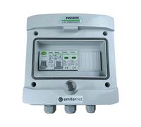 EMITER EM-265N_AC Tableau de distribution AC, IP65, SPD AC Noark type 2, disjoncteur 20A 1-F, RCD type A 40A/300mA