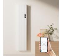 EMKE® Chauffage électrique 1000W Ecran LCD Blanc Convecteur électrique 1600x362x60mm WiFi + Alexa/Google Home, Montage mural Radiateur électrique pour pièce de 9m