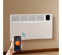 EMKE Chauffage électrique intelligent - 2000 W - Convecteur - Chauffage électrique avec contrôle Wi-Fi et application - Radiateur électrique économe en énergie - Dispositif sur pied ou montage mural