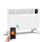 EMKE Chauffage électrique intelligent - 2000 W - Convecteur Wi-Fi - Économie d'énergie - Radiateur électrique pour montage mural et appareil sur pied - Contrôle par application - Blanc