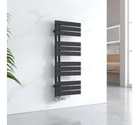 EMKE Chauffe-Serviettes Mural à Eau Chaude,1041 x 400 mm,Noir,456 W