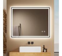 EMKE Miroir LED Salle de Bain 90x70cm avec Interrupteur Tactile, 6500K