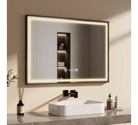 EMKE Miroir Lumineux Salle de Bain 100 x 70 cm, 4300 K Luminosité réglable