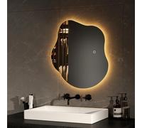 EMKE Miroir Lumineux Salle de Bain 50 x 45 cm, sans Cadre,Antibuée