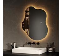 EMKE Miroir Lumineux Salle de Bain 50 x 60 cm, sans Cadre,Antibuée