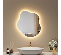 EMKE Miroir Salle de Bain avec éclairage 50 x 45 cm, Anti-buée