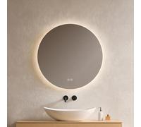 EMKE Miroir Salle de Bain LED Rond 70cm Tactile