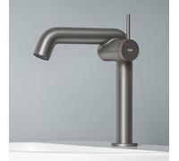 EMKE Mitigeur de lavabo Anthracite mat Design suisse minimaliste Laiton sans plomb Economies d'eau Protection contre la corrosion Entretien facile