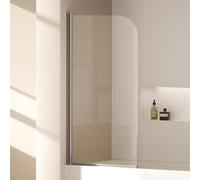 EMKE Paroi de Douche pour Baignoire 70x140 cm, Pare-baignoire Pliant | Séparateur de Douche pour Baignoire, Paroi de Douche Baignoire en Verre Sécurit 6 mm