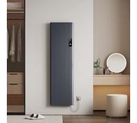 EMKE Radiateur Électrique Vertical 1600 x 454 mm, 1500 W,Anthracite | Chauffage à Convection en Aluminium, Radiateur Connecté WiFi avec Application et Commande Vocale, Programmable 7 Jours, LCD