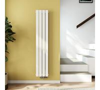 EMKE Radiateur plat Radiateur design Panneau de chauffage Vertical Monocouche Raccord central 160x30cm 501W Blanc sans thermoplongeur