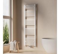 EMKE Radiateur sèche-serviettes de bain 50x160cm 654 watts blanc Radiateur de salle de bain raccord central sans thermoplongeur