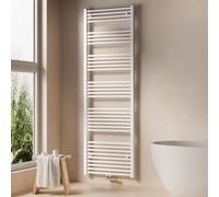 EMKE Radiateur sèche-serviettes de bain 60x180cm 898 watts blanc Radiateur de salle de bain raccord central sans thermoplongeur