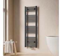 EMKE Radiateur sèche-serviettes de bain Radiateur 40x120cm 427 watts de puissance Anthracite raccord central Chauffage sans thermoplongeur