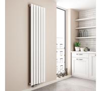 EMKE Radiateur vertical Design Panneau de chauffage 1800x460mm blanc plat monocouche raccord central chauffage, 948W sans thermoplongeur