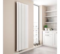 EMKE Radiateur vertical Design Panneau de chauffage 1800x620mm, Blanc Plat Monocouche Raccord central Chauffage, 1265W sans thermoplongeur