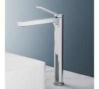 EMKE Robinet de salle de bain chromé 335x233x46mm, laiton, cartouche céramique, robinet de salle de bain, mitigeur de lavabo, mitigeur de lavabo