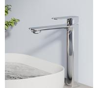 EMKE Robinetterie pour lavabo Robinetterie pour salle de bains Mitigeur monocommande Robinet de salle de bains en laiton 269 x 215 x 49 mm Chrome