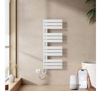 EMKE Seche Serviette Electrique 1041 x 400 mm,Blanc,WiFi,400 W | Porte-Serviettes Chauffant avec WiFi Thermostat, Chauffe Serviette Salle de Bain,Sèche Serviette électrique