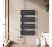EMKE Seche Serviette Electrique 1041 x 600 mm,Anthracite,WiFi,600 W | Porte-Serviettes Chauffant avec WiFi Thermostat, Chauffe Serviette Salle de Bain,Sèche Serviette électrique